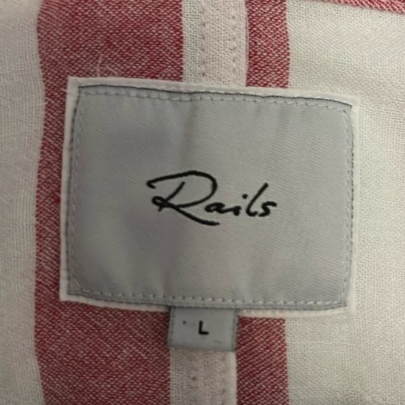 NWOT RAILS Thea Tie Front Button Up in Seville Stripe - Picture 7 of 15